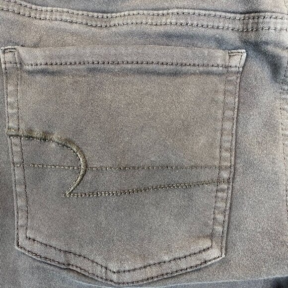American Eagle Women's Jegging Crop Pants Size 4 Gray AEO Denim Stretchy Comfort - Picture 12 of 15